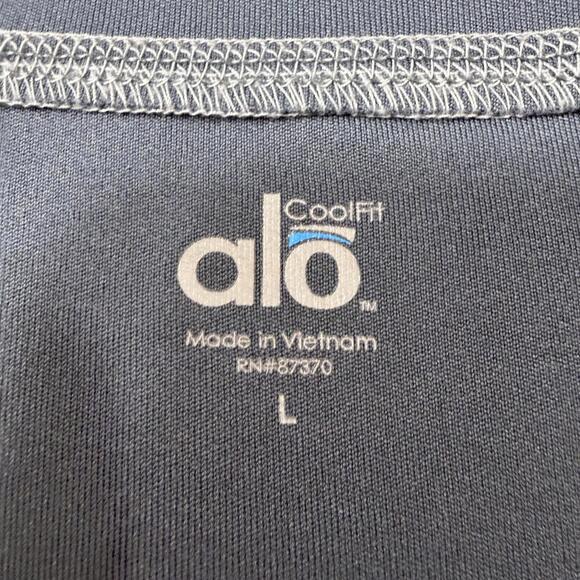 Alo Men’s Long Sleeve Shirt Lightweight Yoga Large Coolfit Grey Blue - Picture 4 of 7